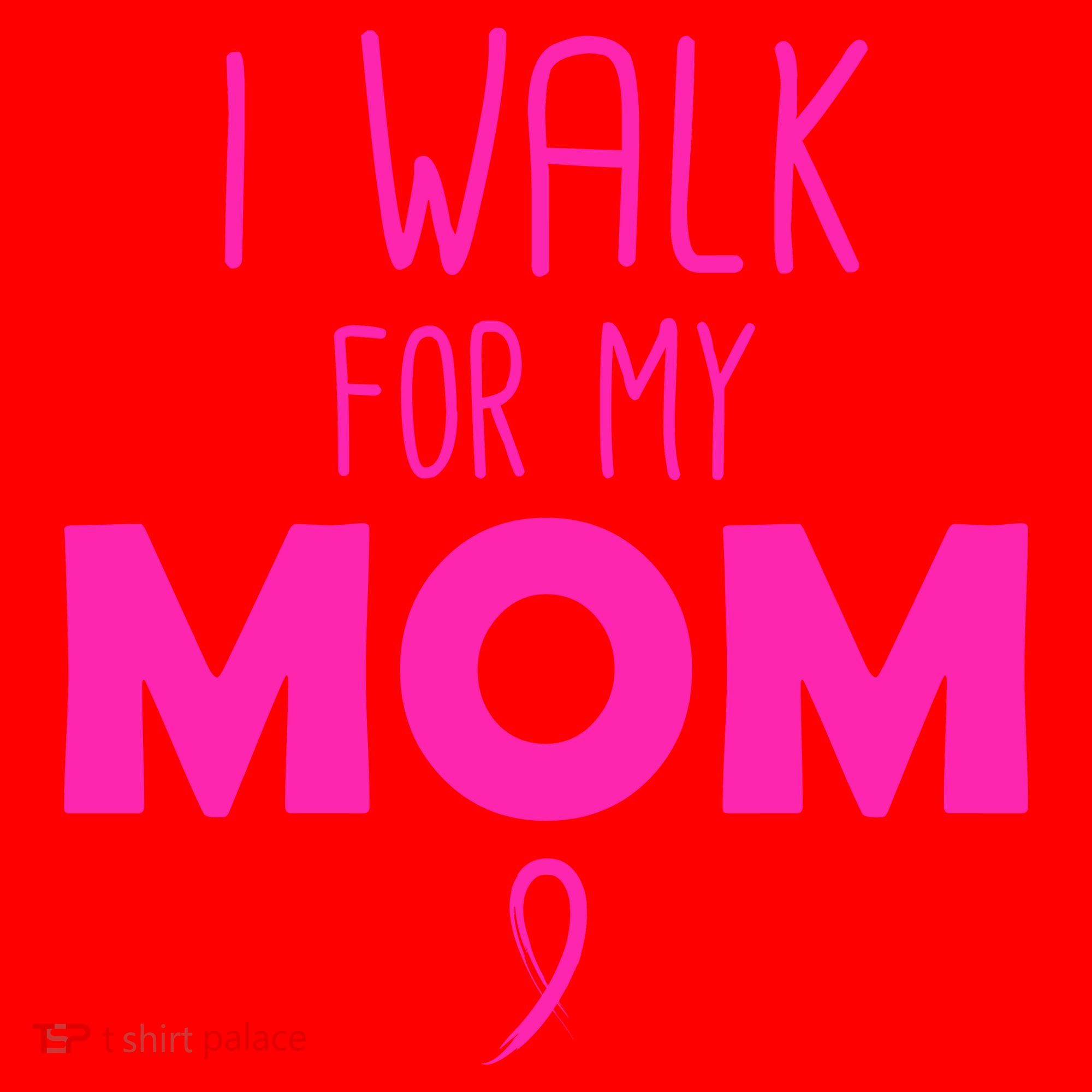 I Walk For My Mom Breast Cancer Santa Hat