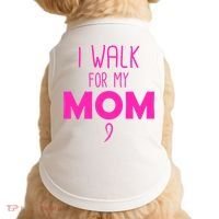 I Walk For My Mom Breast Cancer Doggie Tank thumb 0