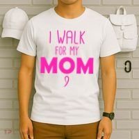 I Walk For My Mom Breast Cancer T-Shirt thumb 6