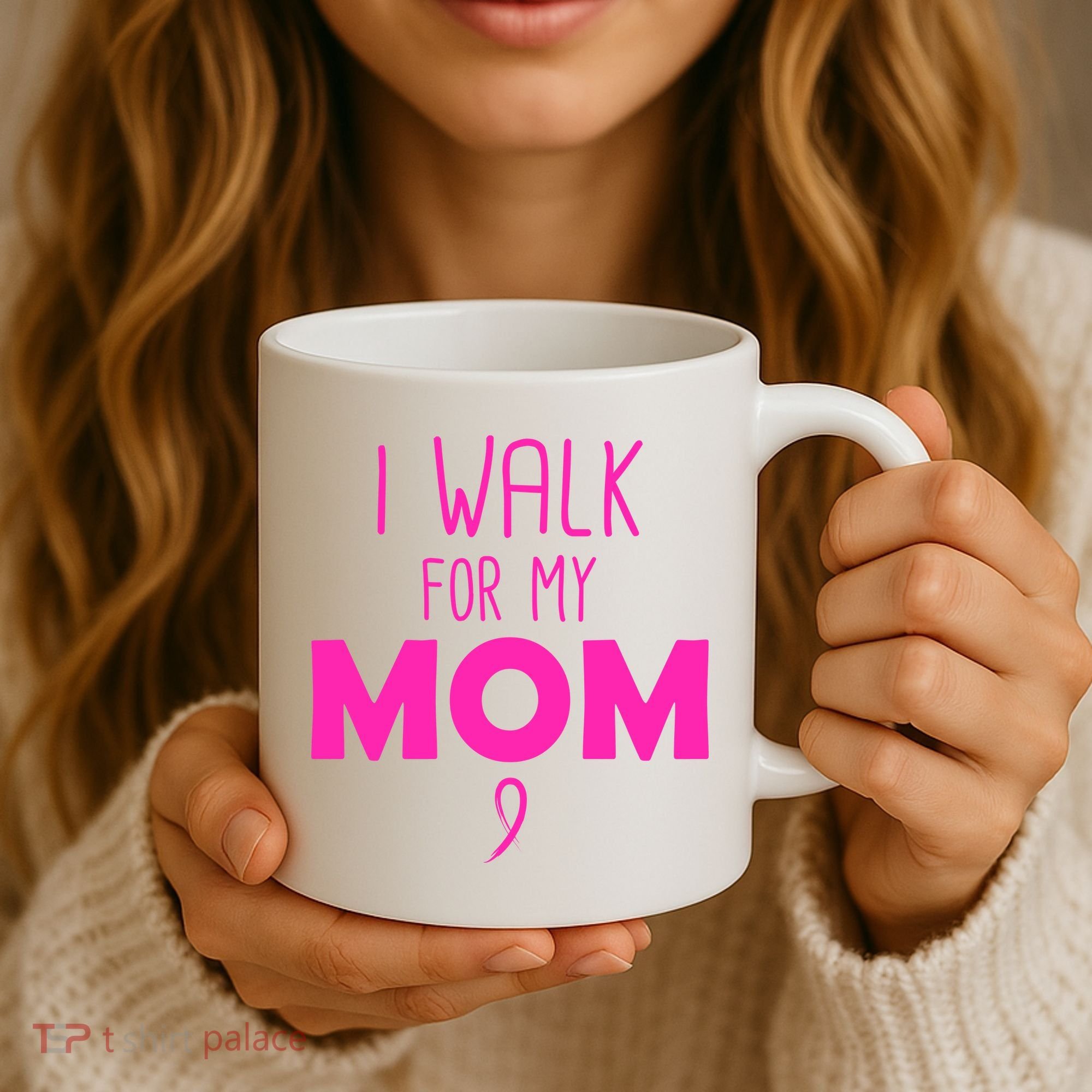 I Walk For My Mom Breast Cancer Coffee Mug