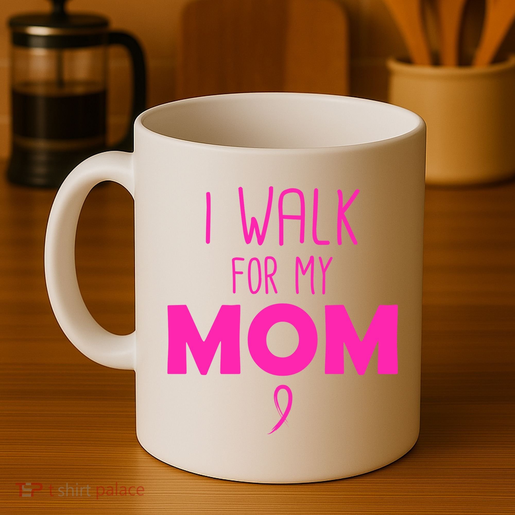 I Walk For My Mom Breast Cancer Coffee Mug