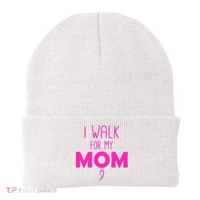 I Walk For My Mom Breast Cancer Beanie