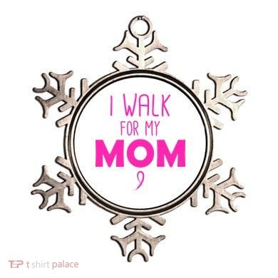 I Walk For My Mom Breast Cancer Ornament