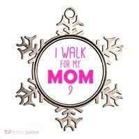 I Walk For My Mom Breast Cancer Ornament thumb 0