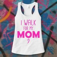 I Walk For My Mom Breast Cancer Women's Tank Top thumb 3
