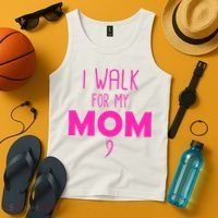 I Walk For My Mom Breast Cancer Tank Top thumb 4