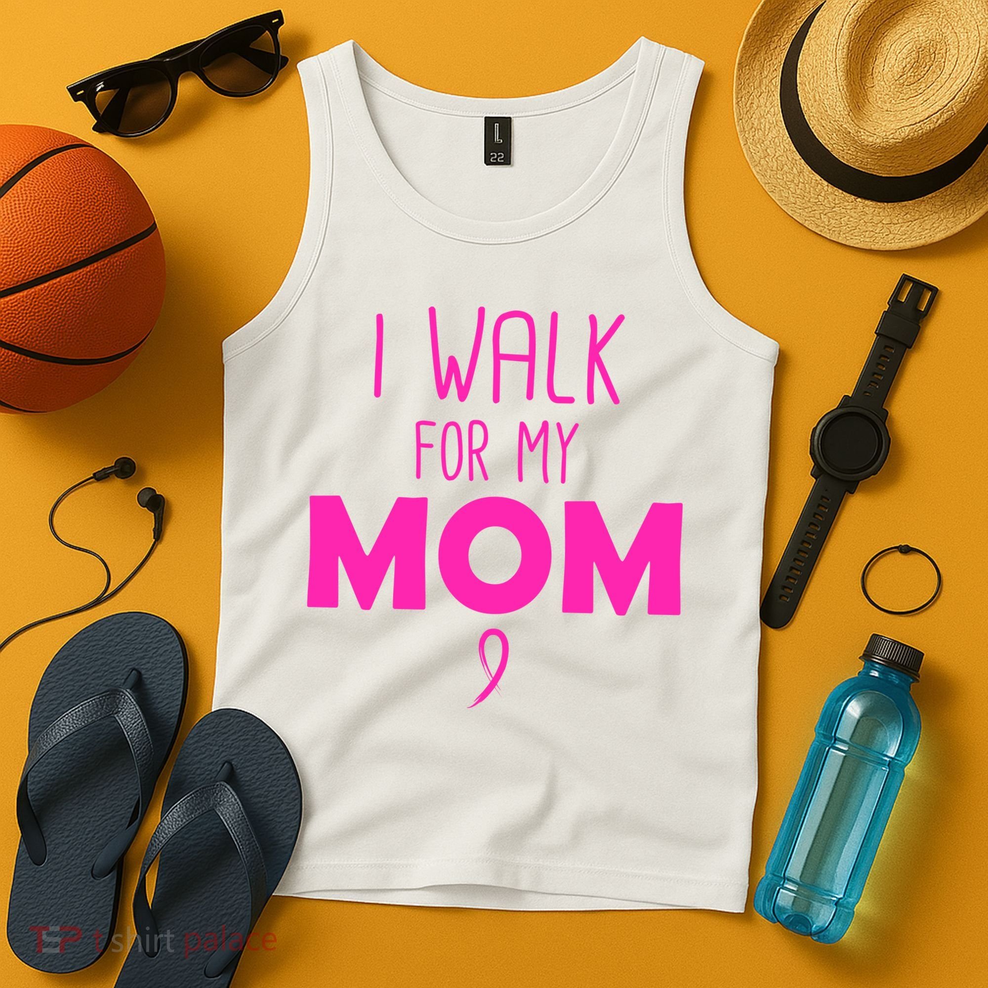 I Walk For My Mom Breast Cancer Tank Top
