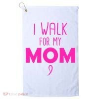I Walk For My Mom Breast Cancer Golf Towel thumb 0