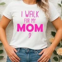 I Walk For My Mom Breast Cancer Women's T-Shirt thumb 2