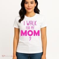 I Walk For My Mom Breast Cancer Women's T-Shirt thumb 4