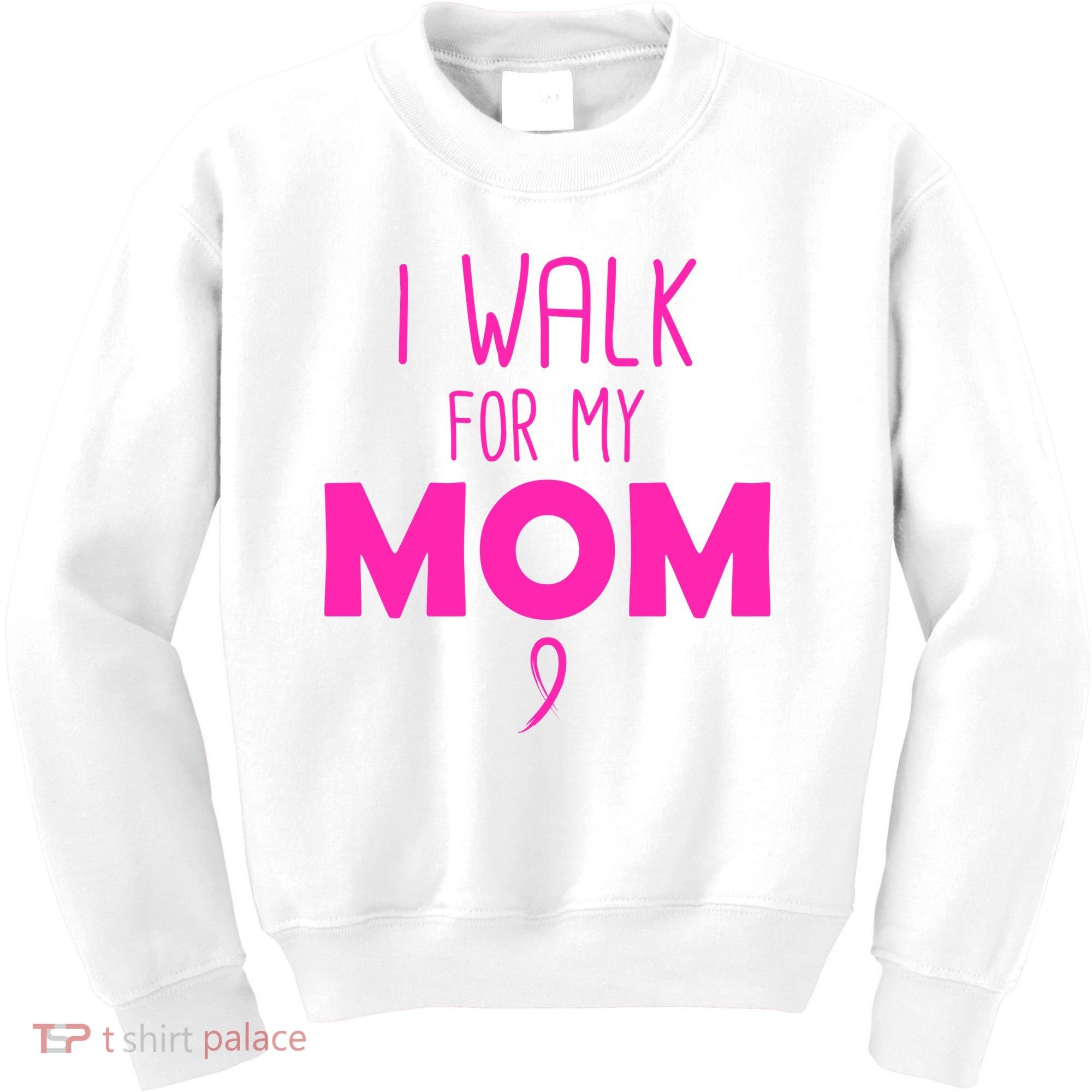 I Walk For My Mom Breast Cancer Kids Sweatshirt