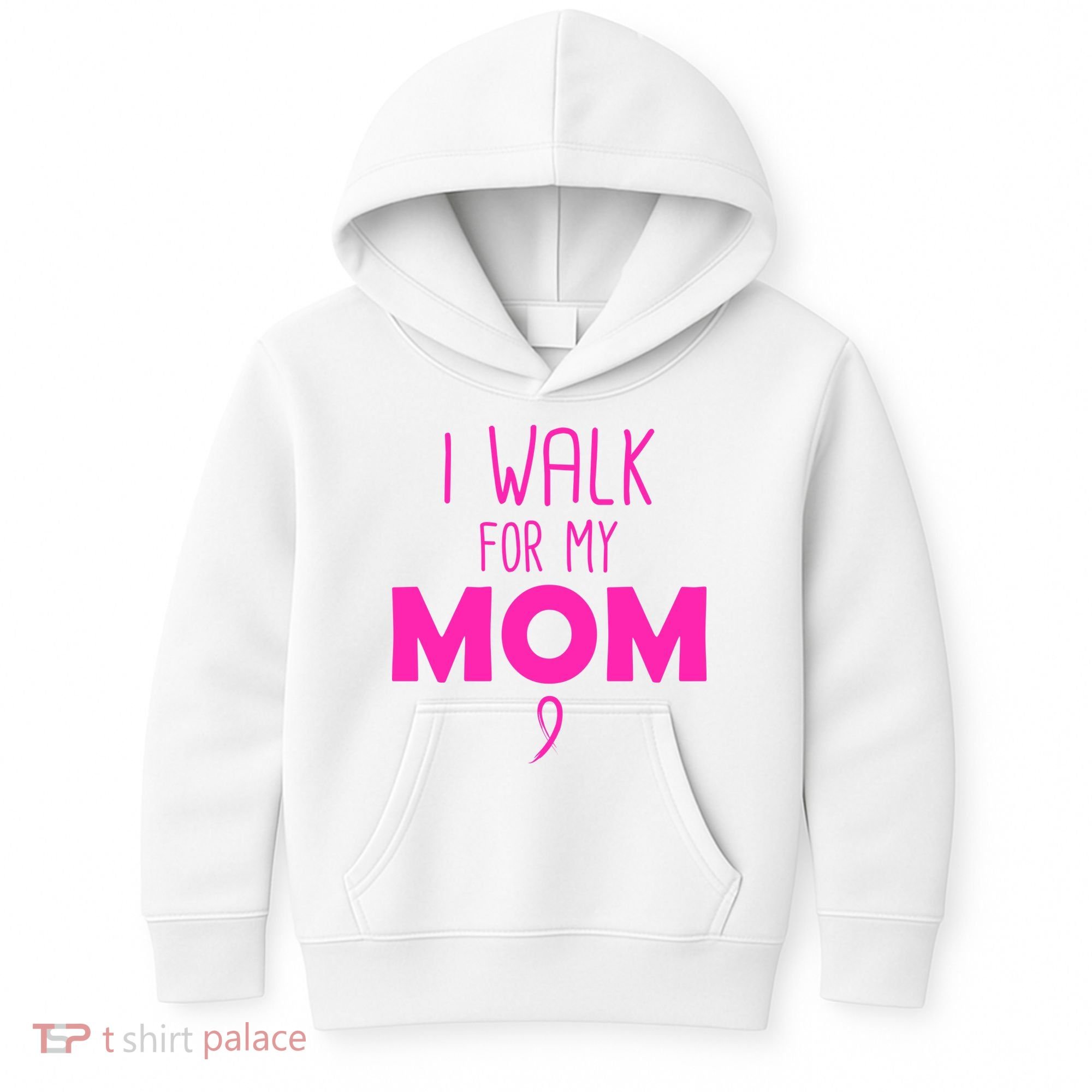 I Walk For My Mom Breast Cancer Kids Hoodie