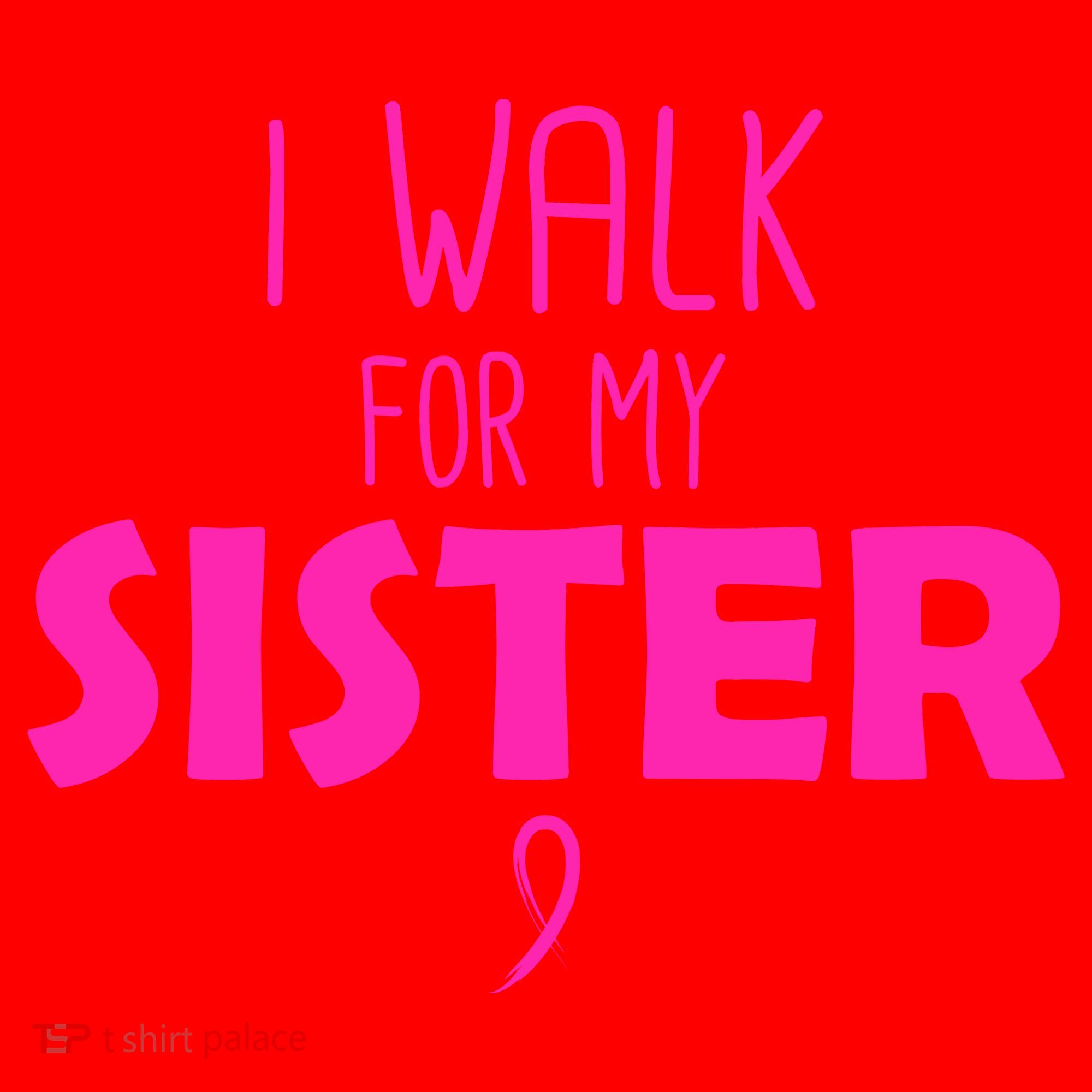 I Walk For My Sister Breast Cancer Santa Hat