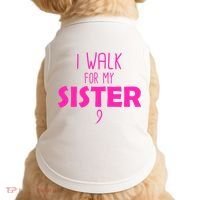 I Walk For My Sister Breast Cancer Doggie Tank thumb 0