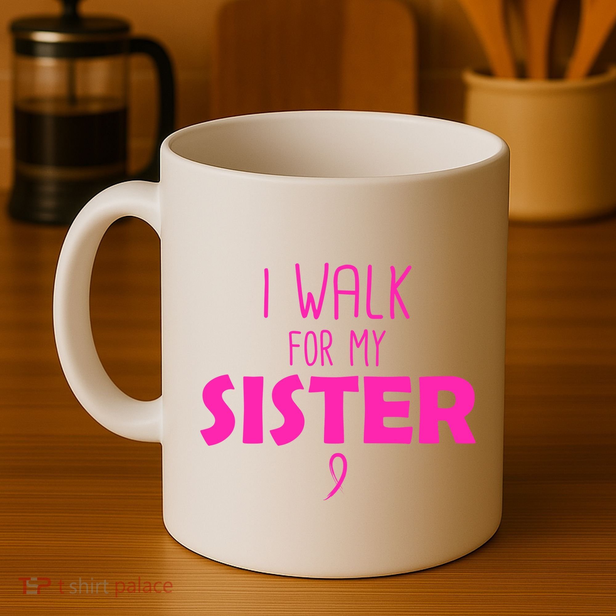 I Walk For My Sister Breast Cancer Coffee Mug