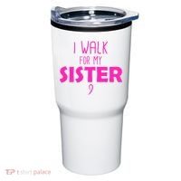 I Walk For My Sister Breast Cancer Tumbler thumb 0