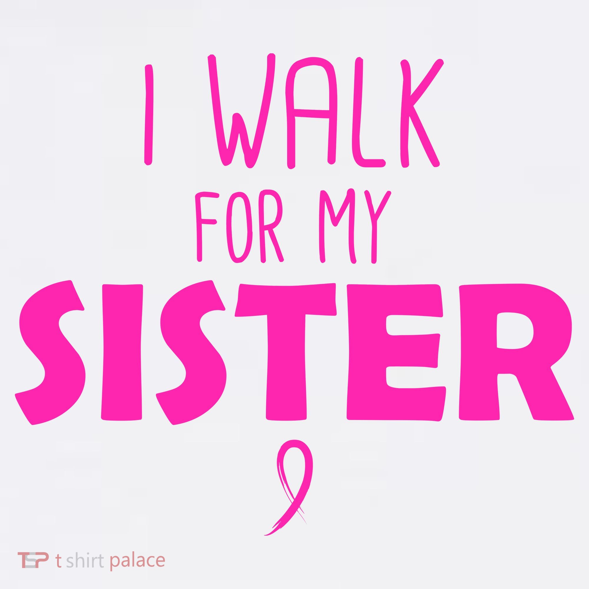 I Walk For My Sister Breast Cancer Ornament