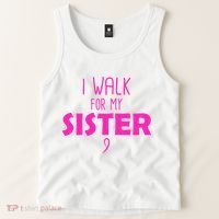 I Walk For My Sister Breast Cancer Tank Top thumb 2