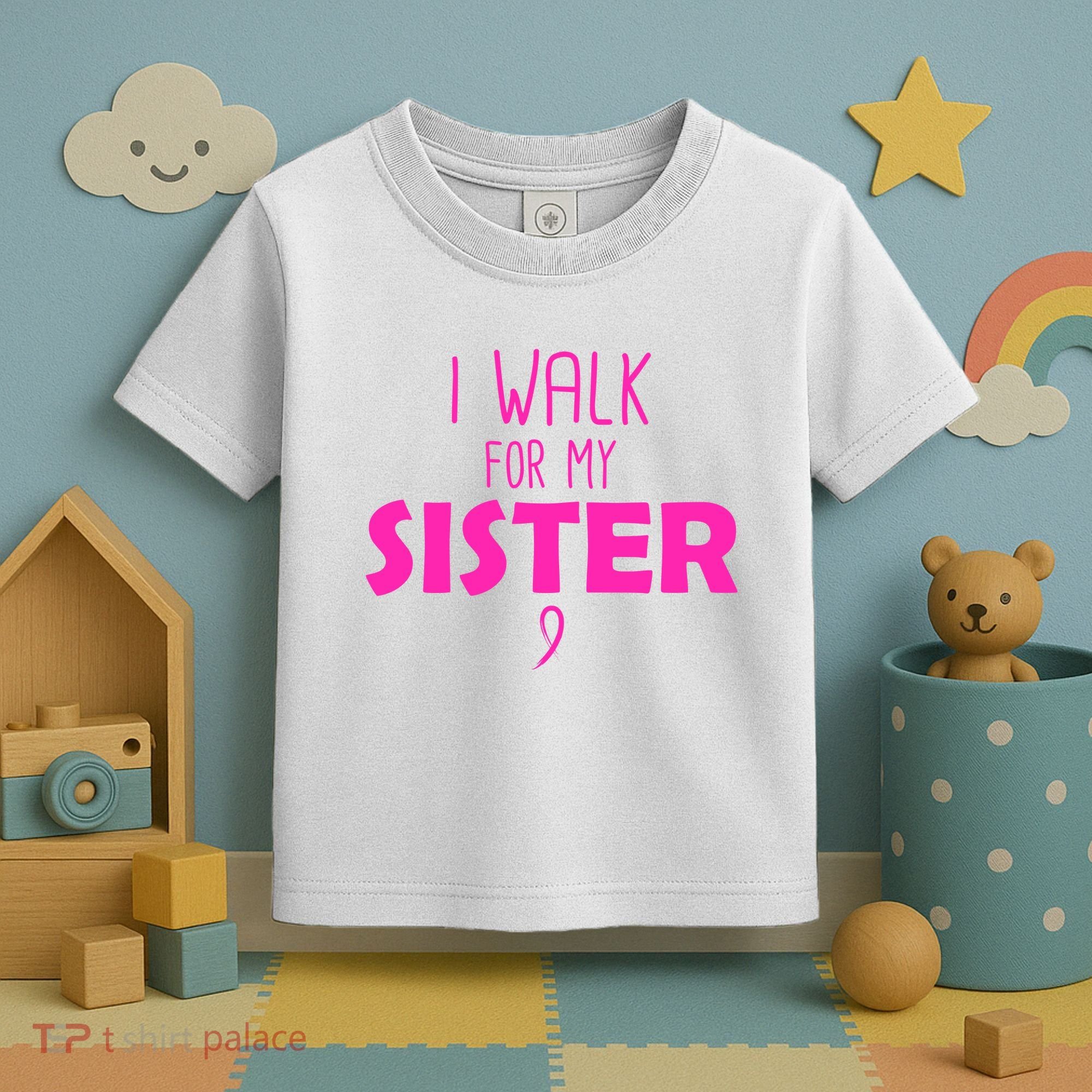 I Walk For My Sister Breast Cancer Toddler T-Shirt