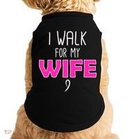 I Walk For My Wife Breast Cancer Doggie Tank thumb 0