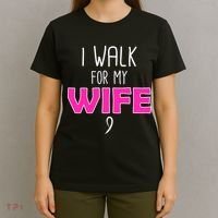 I Walk For My Wife Breast Cancer T-Shirt thumb 4