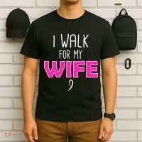I Walk For My Wife Breast Cancer T-Shirt thumb 6
