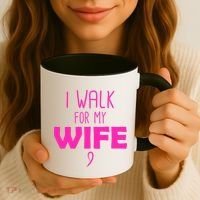 I Walk For My Wife Breast Cancer Coffee Mug thumb 3