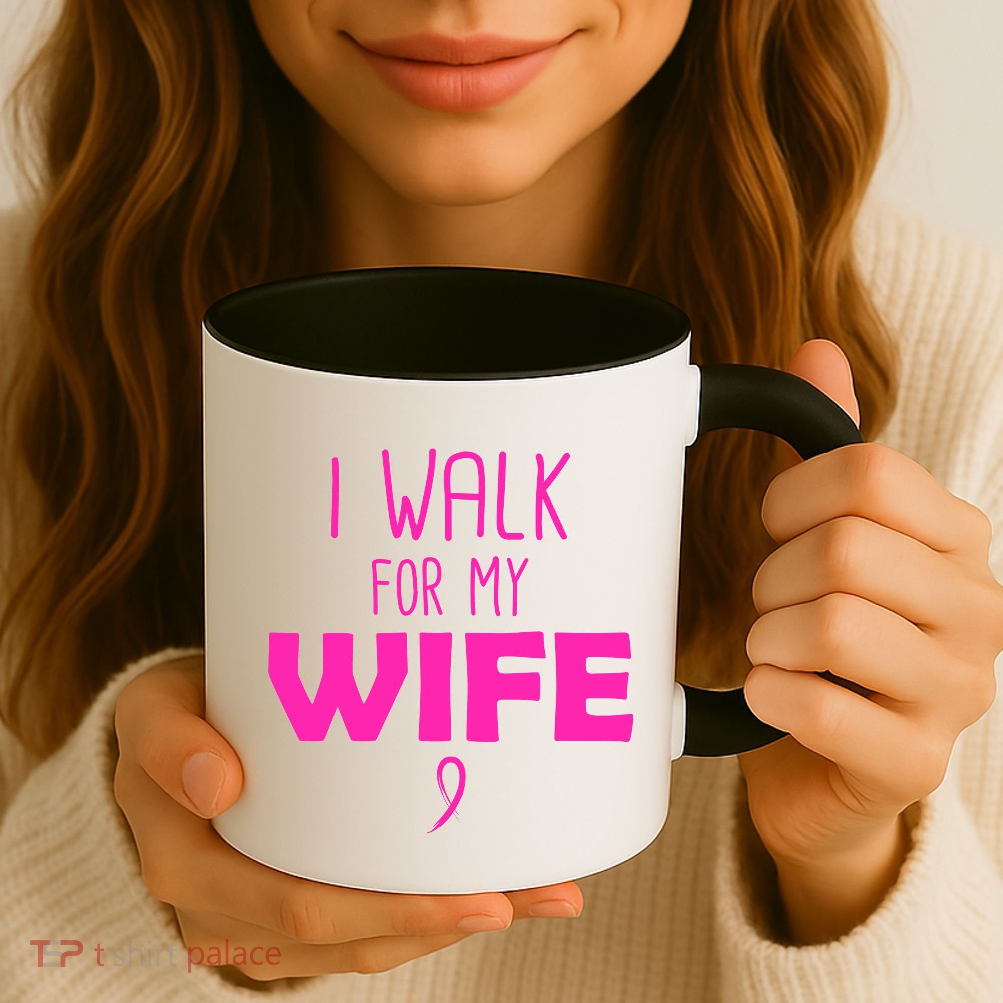 I Walk For My Wife Breast Cancer Coffee Mug