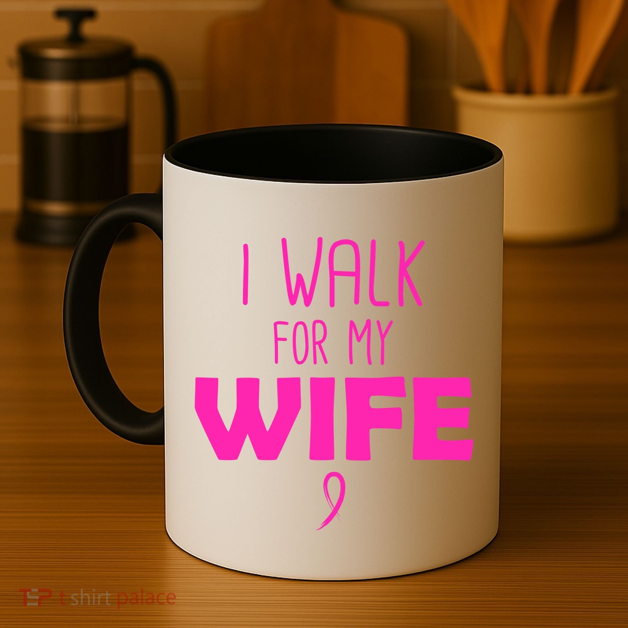 I Walk For My Wife Breast Cancer Coffee Mug