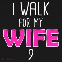 I Walk For My Wife Breast Cancer Ornament thumb 1