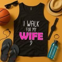 I Walk For My Wife Breast Cancer Tank Top thumb 4
