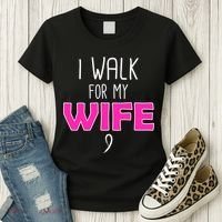 I Walk For My Wife Breast Cancer Women's T-Shirt thumb 3