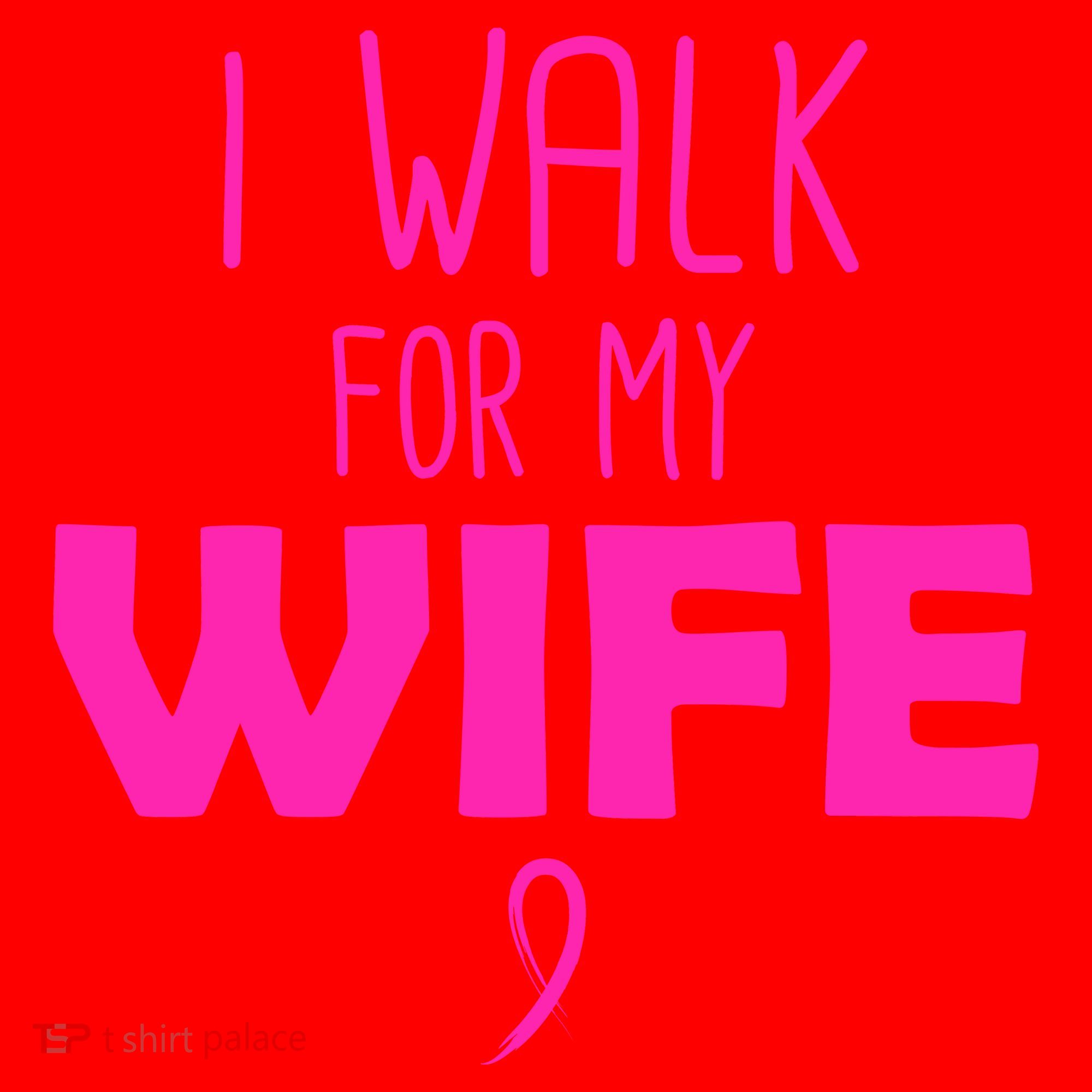 I Walk For My Wife Breast Cancer Santa Hat