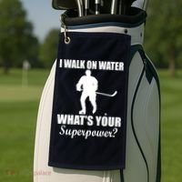 I Walk On Ice What's Your Superpower Golf Towel thumb 2