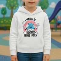 I Wanna Be Nice But Then People Happen Kids Hoodie thumb 3