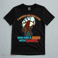 I Wanna Be the One Who Has a Beer With Darryl Funny Bigfoot T-Shirt thumb 5
