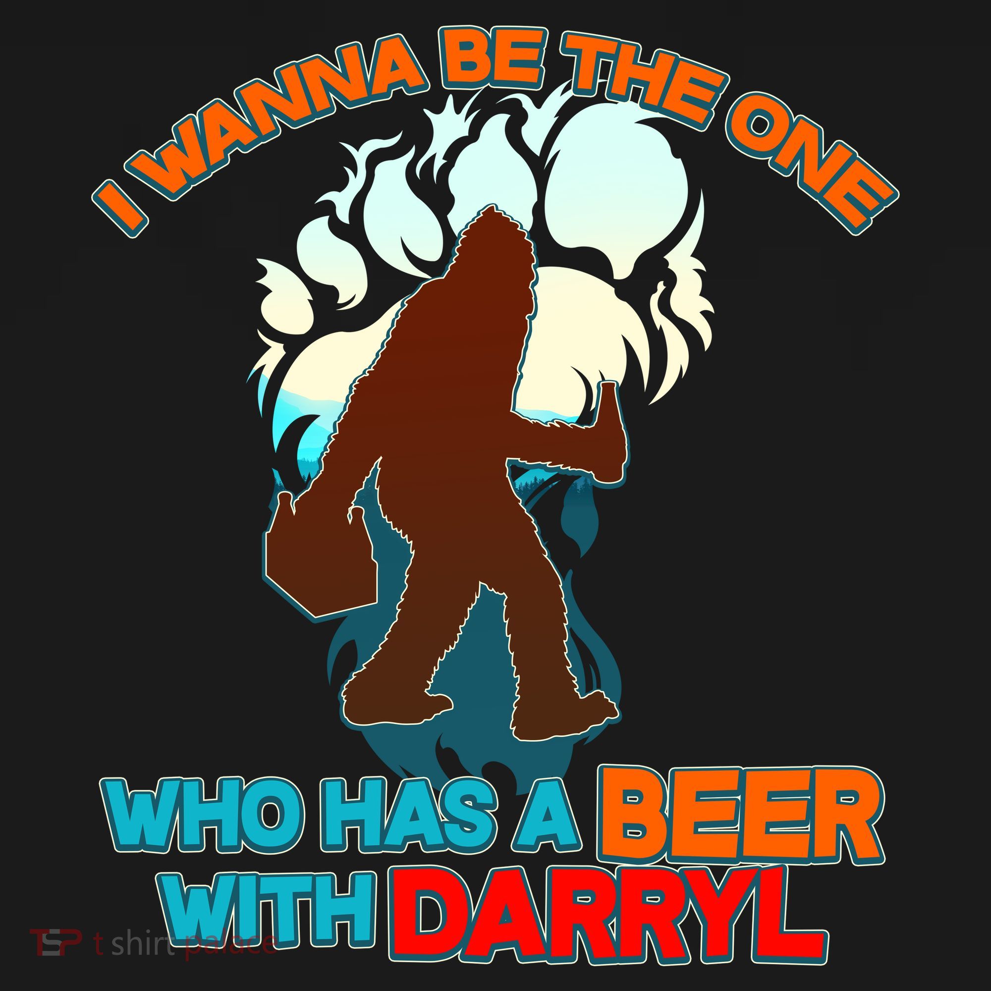 I Wanna Be the One Who Has a Beer With Darryl Funny Bigfoot Backpack