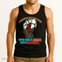 I Wanna Be the One Who Has a Beer With Darryl Funny Bigfoot Tank Top thumb 3
