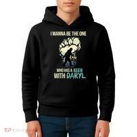 I Wanna Be The One Who Has A Beer With Daryl Kids Hoodie thumb 4