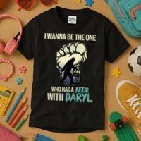 I Wanna Be The One Who Has A Beer With Daryl Kids T-Shirt thumb 3