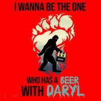 I Wanna Be The One Who Has A Beer With Daryl Santa Hat thumb 1