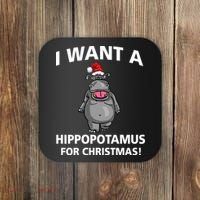 I Want A Hippopotamus For Christmas Coaster thumb 0