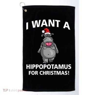 I Want A Hippopotamus For Christmas Golf Towel