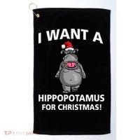 I Want A Hippopotamus For Christmas Golf Towel thumb 0