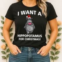 I Want A Hippopotamus For Christmas Women's T-Shirt thumb 2