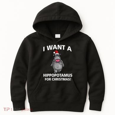 I Want A Hippopotamus For Christmas Kids Hoodie