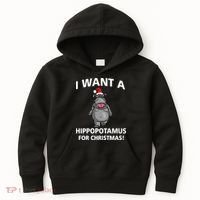 I Want A Hippopotamus For Christmas Kids Hoodie thumb 0