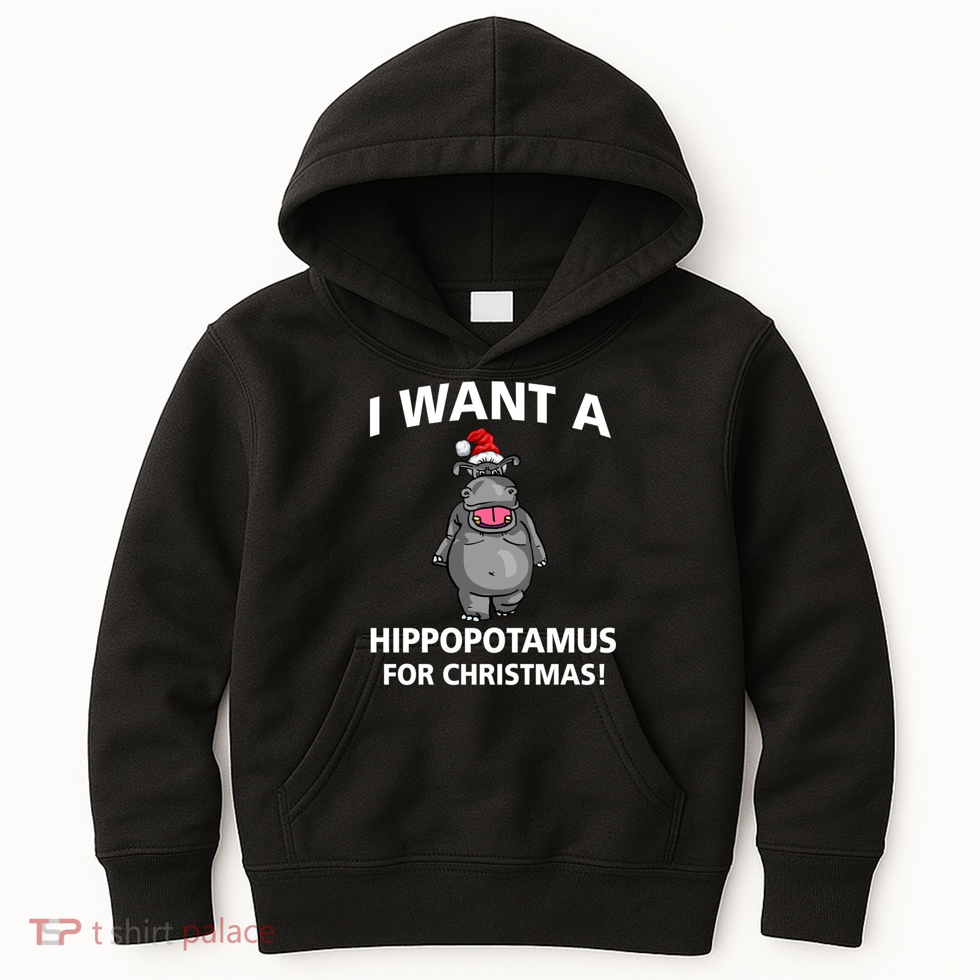 I Want A Hippopotamus For Christmas Kids Hoodie