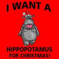 I Want A Hippopotamus For Christmas Santa Hat thumb 1