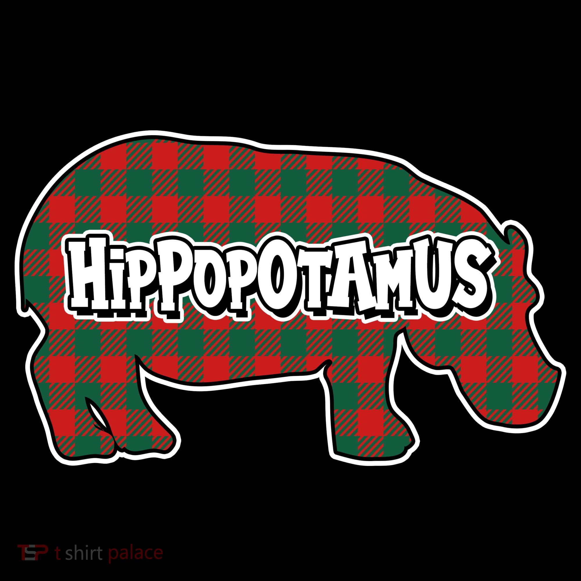 I Want A Hippopotamus For Christmas Buffalo Plaid Hippo Coffee Mug